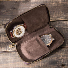 Vintage Handmade Leather Watch Storage Bag | Vornask
